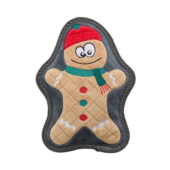 Joyhound Rip Roarin Tough Super Squeaker Gingerbread‎ Men Dog Toy Crinkle Thrash - Picture 1 of 3
